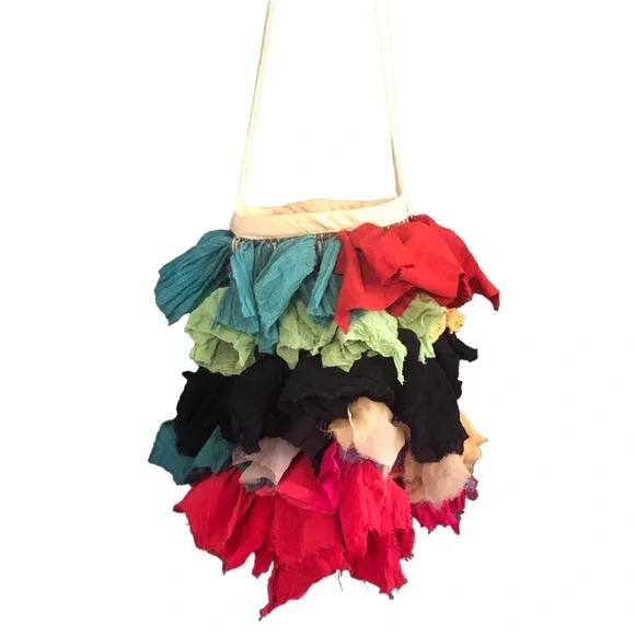 Recycled Kantha Wine Bag Purse - Picture 8 of 12